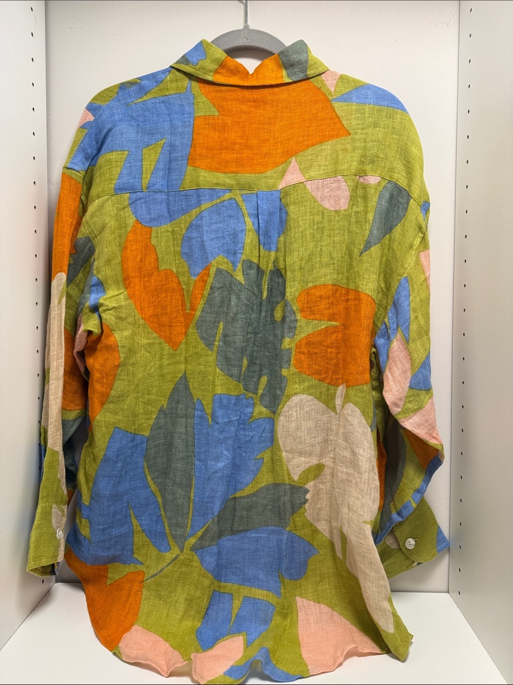 Vitamin A Multicolor Linen Floral Button-Up Shirt - NWT sz XS - Picture 10 of 16